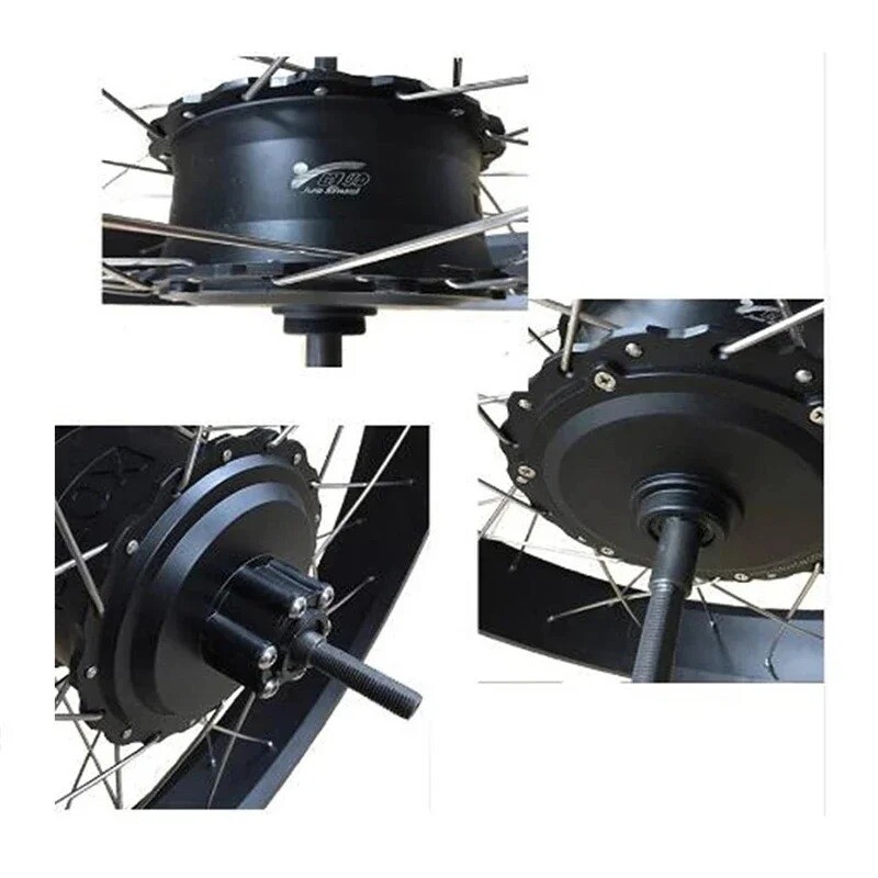 20 24 26er Snow E-bike Fat Tire Brushless Gear Rear Hub Motor Wheel 48V 1000W