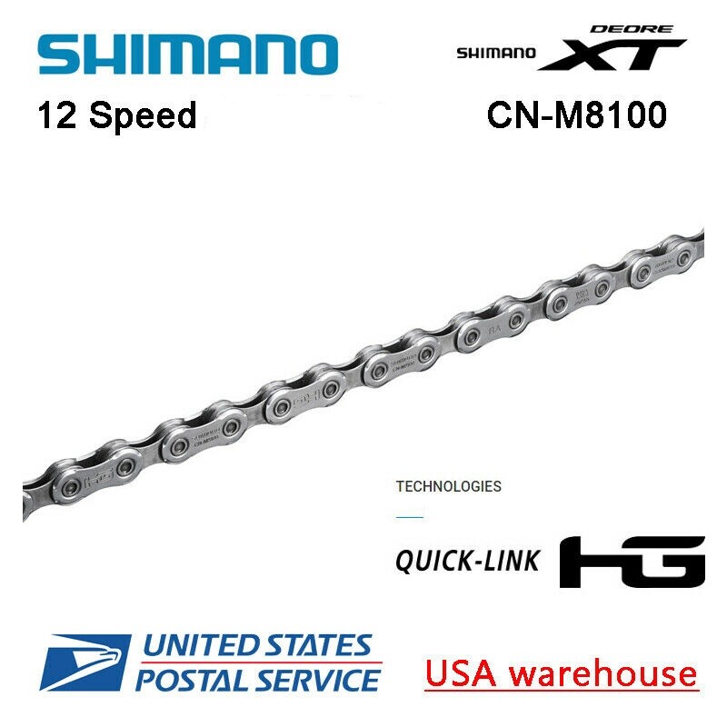 Shimano XT CN-M8100 Chain 12-Speed 124 Links with Quick Link MTB / eBike OE