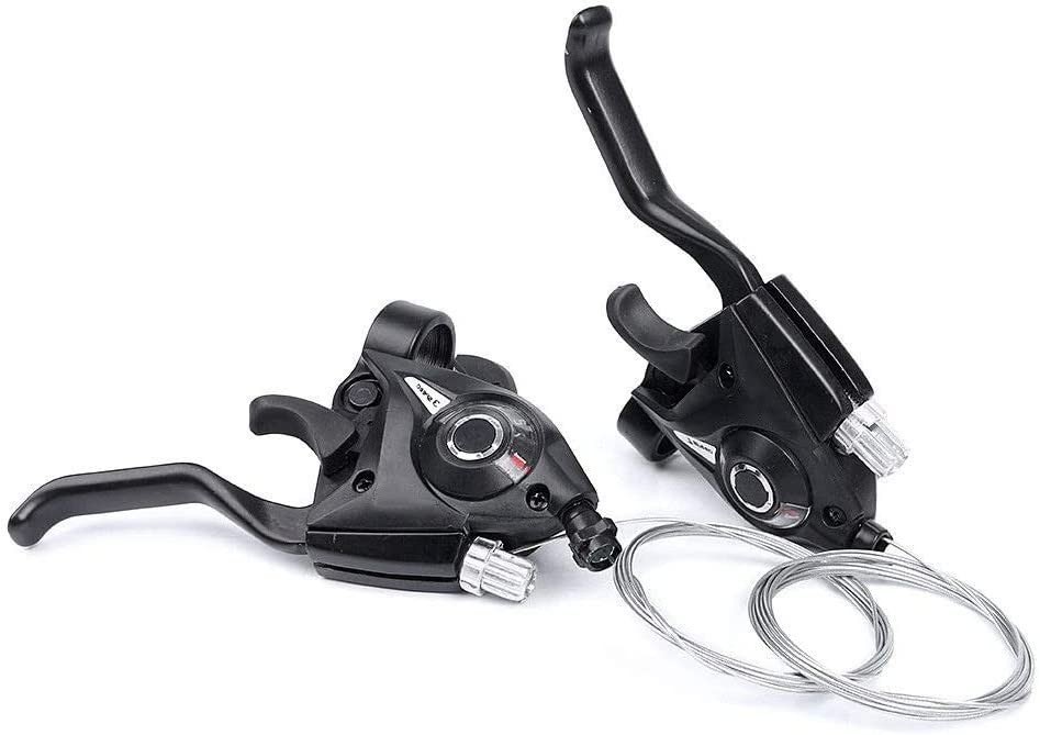 Shibeiparts V-Brake ST-EF51 Set 3×7 Speed Shifter Brake Lever Combo MTB Black