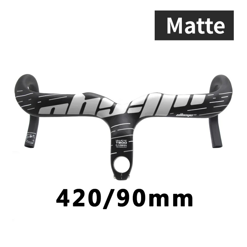 Full Carbon Fiber Road Bicycle Integrated Handlebar 28.6mm 400/420/440mm Width
