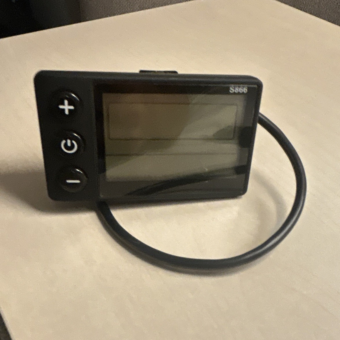 S866 E-Bike LCD Display Meter 36V 350W Black Wired Handlebar Mount