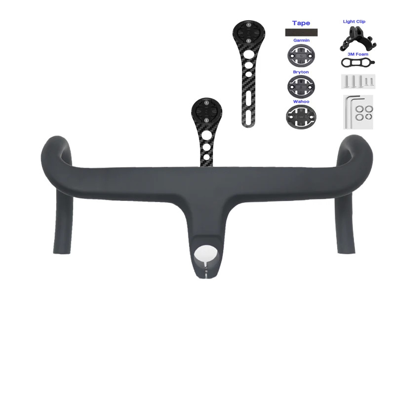-10 Degree Road Bike Handlebar Carbon Internal Cable Wiring Bicycle Aero Bar