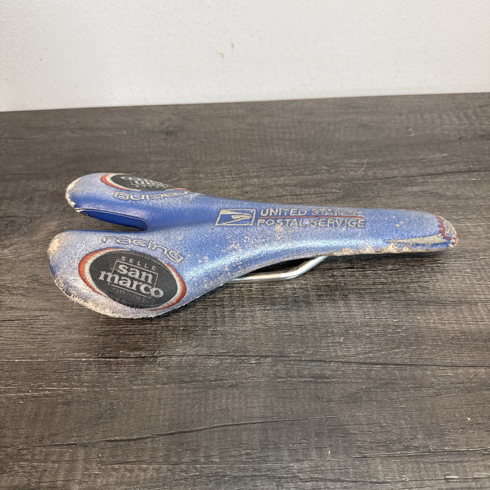 Vintage Selle San Marco Era Racing USPS Postal Service Saddle Blue As-Is⁠