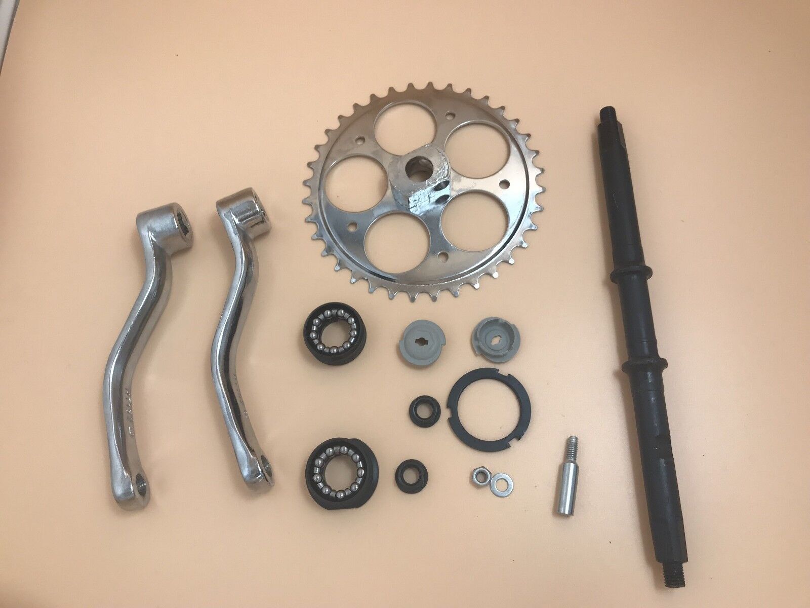 3.4L Felt Faker Frame &Petcock, Wide Crank Kit, 26″ Bicycle Black Fork & Headset