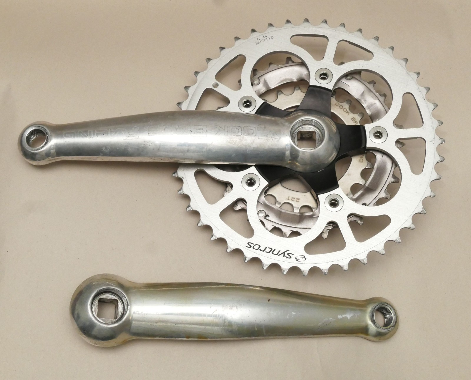 Cook Bros. Racing F-Series Cranks 94/58mm BCD Black Spider w/ Ramped Chainrings
