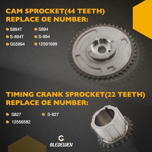 4.3L 4.8 5.3 6.0 6.2 6.6L Engine Timing Chain Kit With Tensioner, Compatible