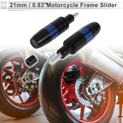 8mm M8 Motorcycle Slider Frame CNC Aluminum Alloy Anti Crash Protector Blue