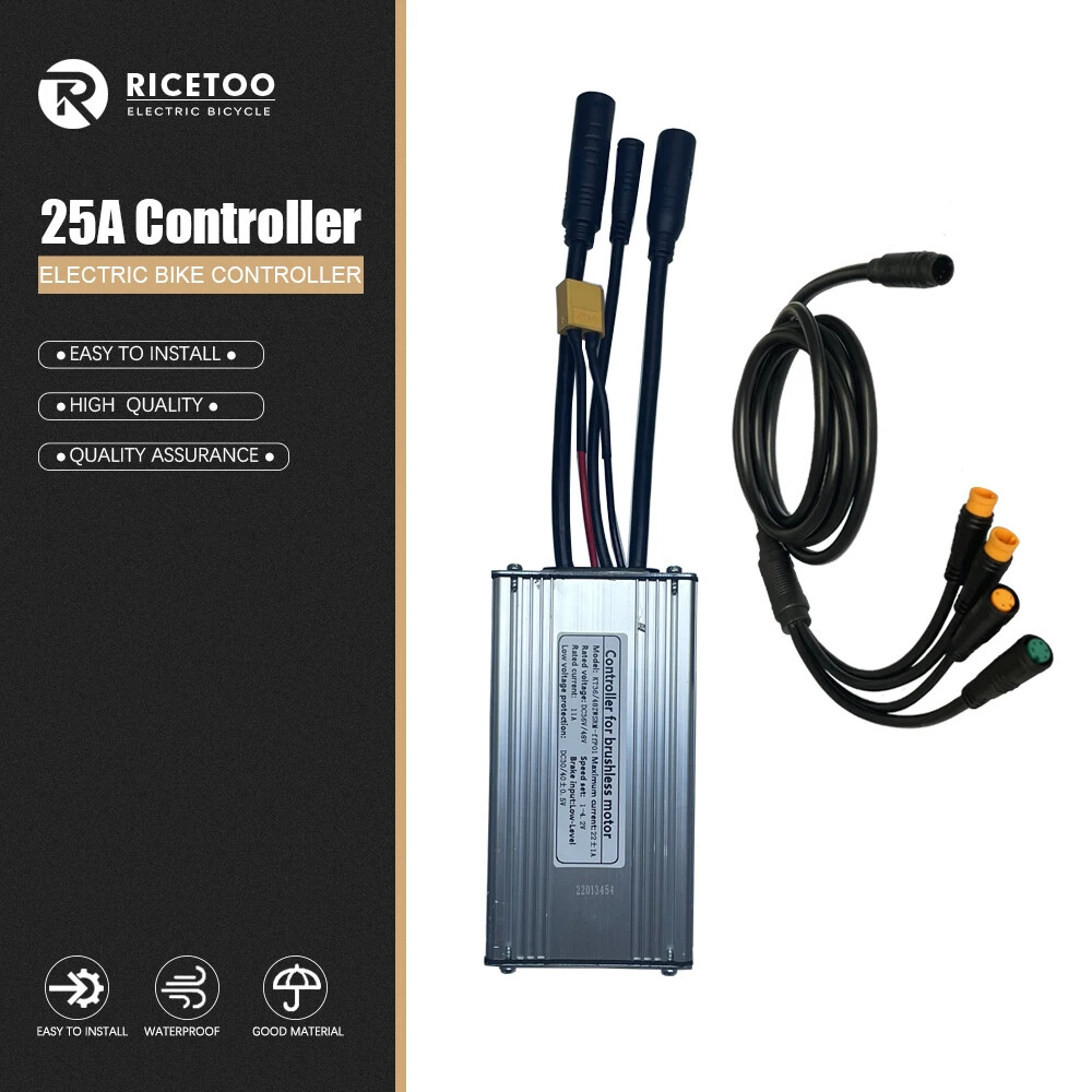 Electric Bike Waterproof Controller 15A-30A 50W-1000W Squarewave Controller