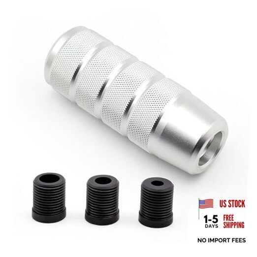 Silver 95mm/3.74″ Aluminum Shifter Knob – Aluminum Gear Shift