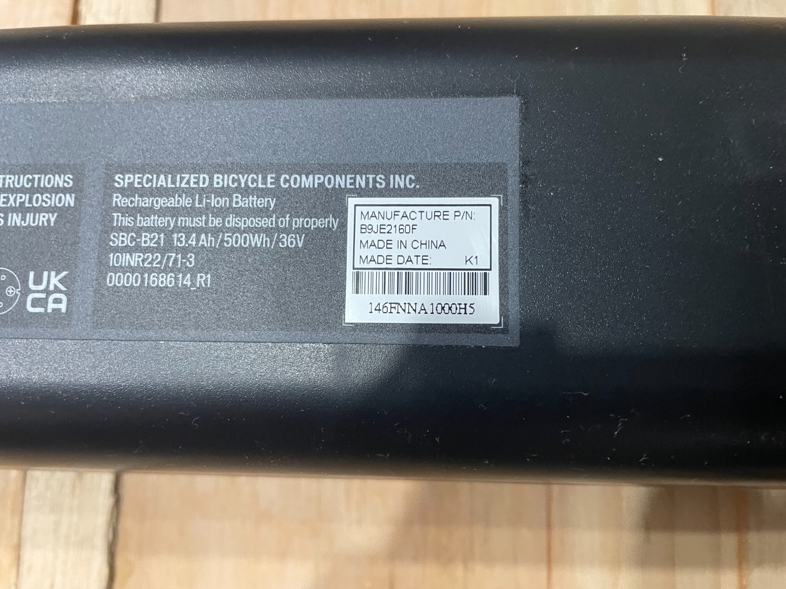 Specialized SBC B12 13Ah 36V Li-Ion Battery for Levo Gen 3