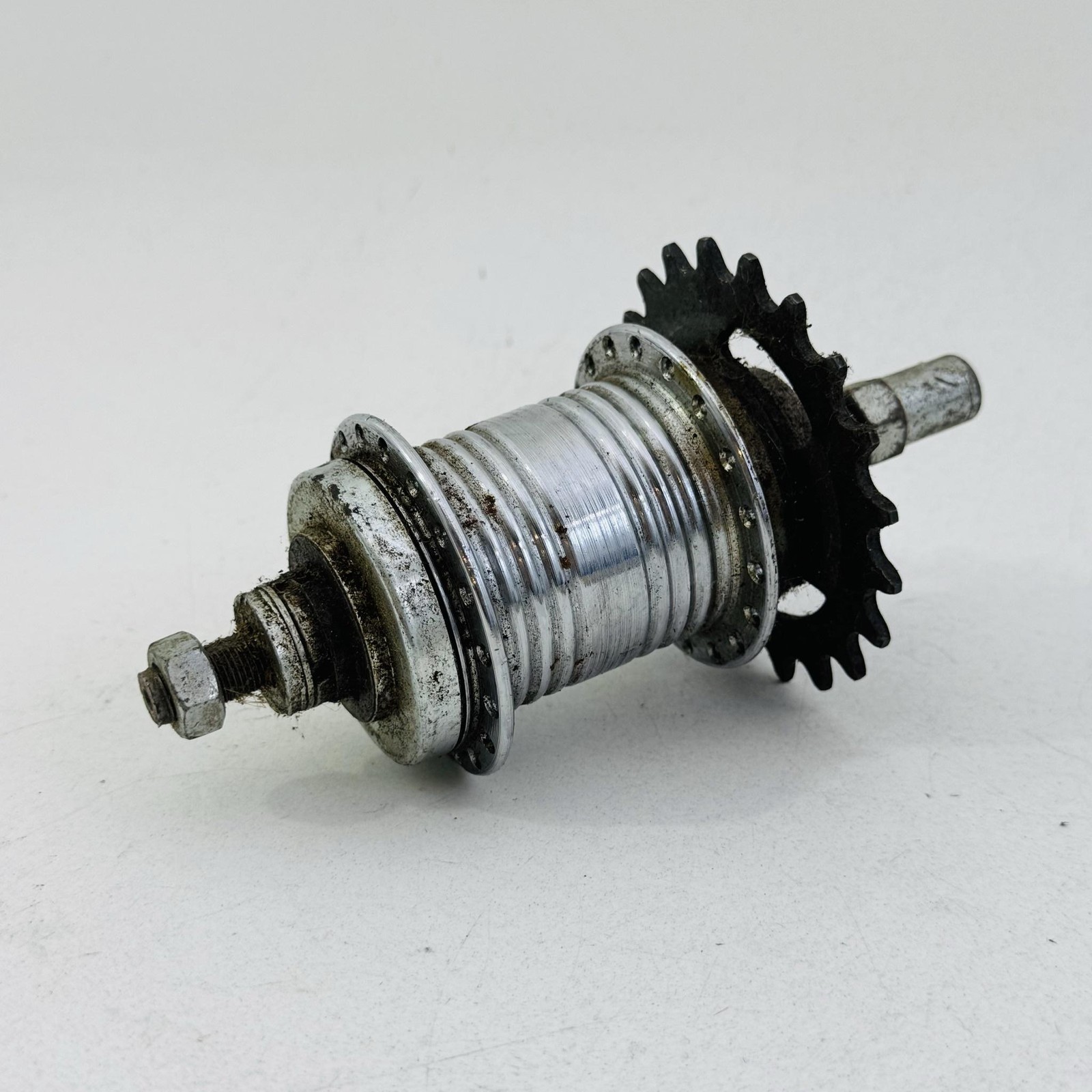Vintage Sachs Torpedo Dreigang Coaster Hub 3 Speed 36H 110mm Silver Germany A53