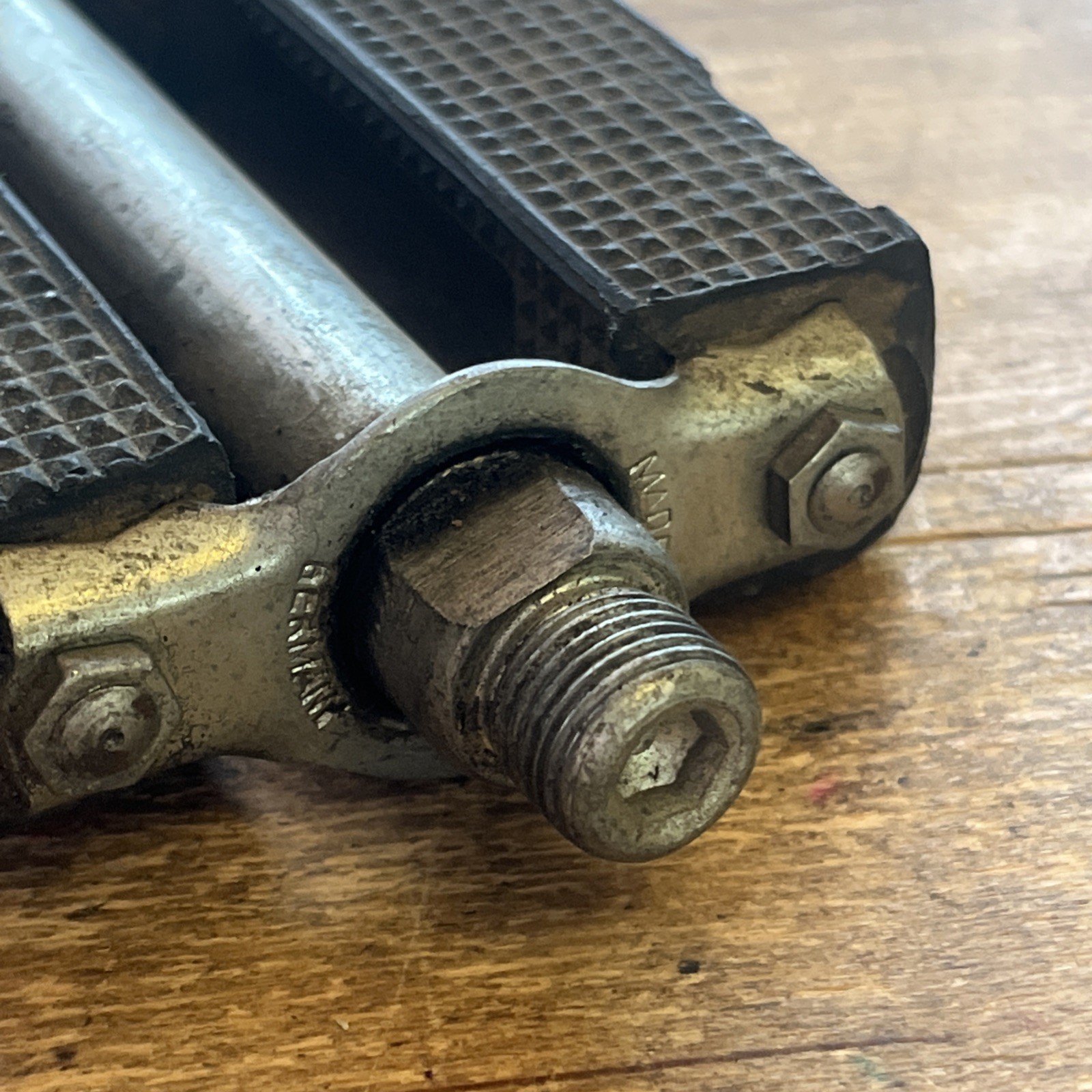Vintage Union Block Pedals Made In Germany 9/16s English Thread 70s Schwinn