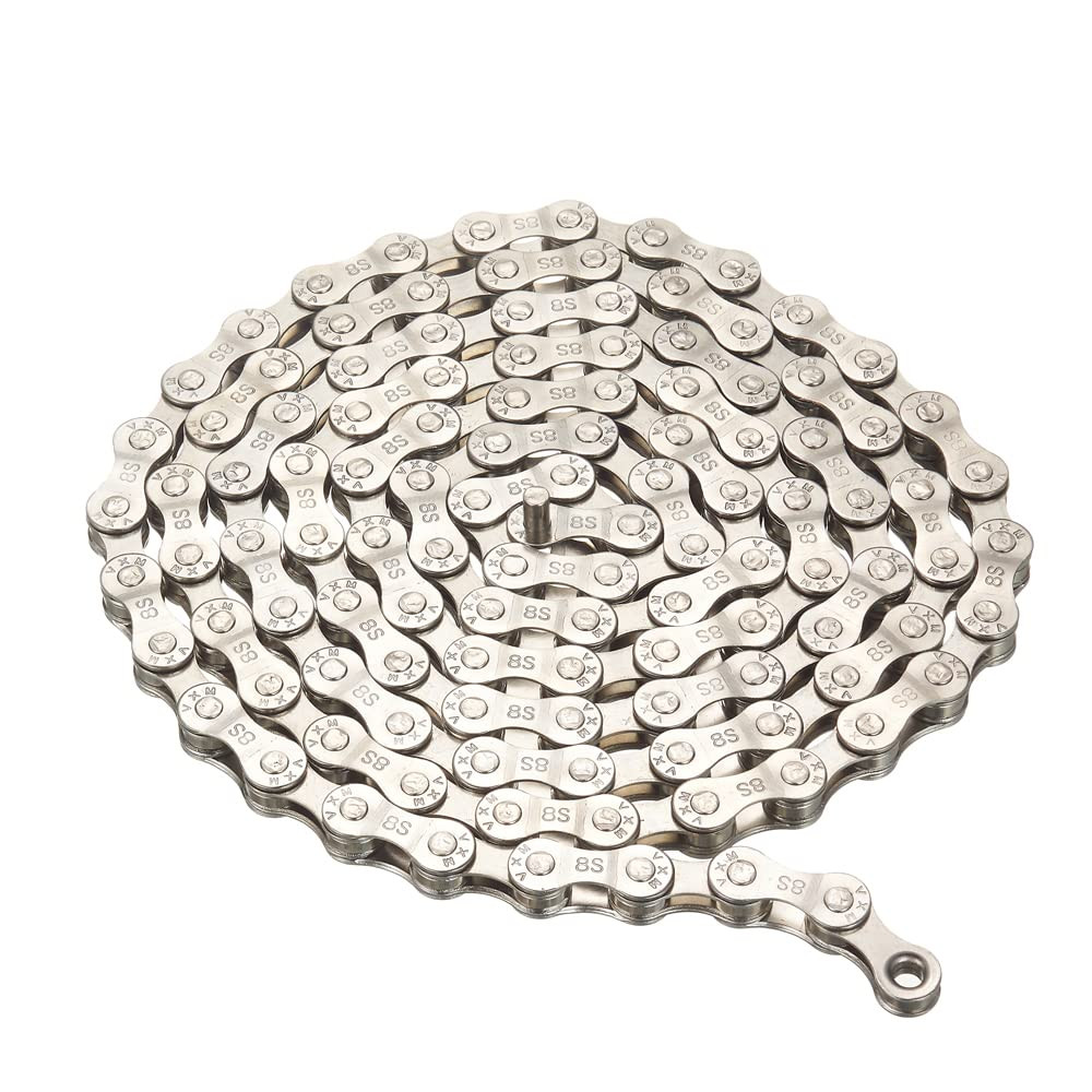 6/7/8/9/10/11 Speed Carbon Steel Bike Chain with Full Silver Plating, 116 Links,