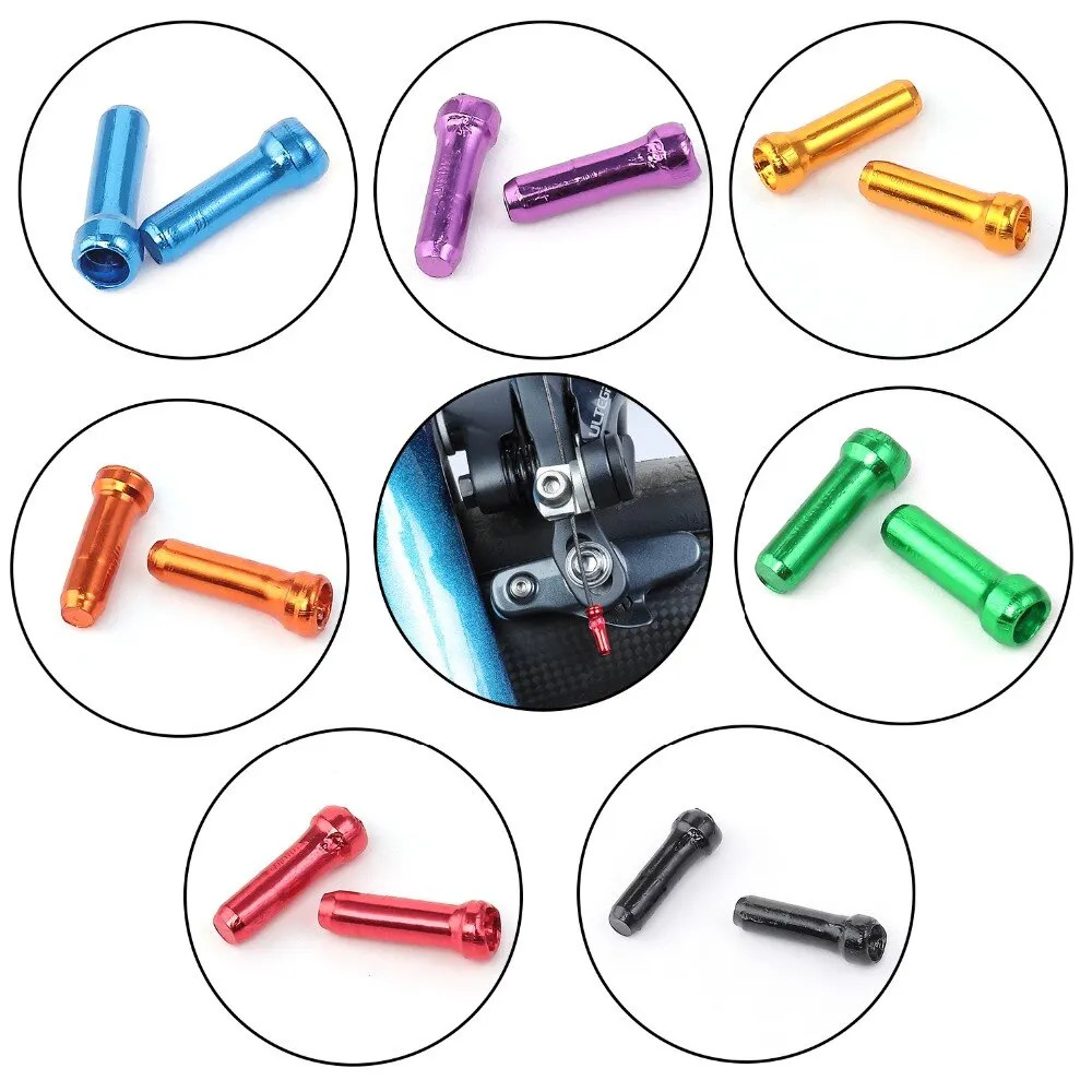 50 Pcs/Lot Bicycle Cable End Caps Aluminum Alloy Derailleur Shift Wire Ferrules