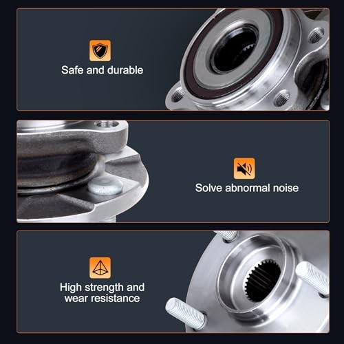 513258 Front Wheel Hub and Bearing Assembly Compatible with 2011-2016 for