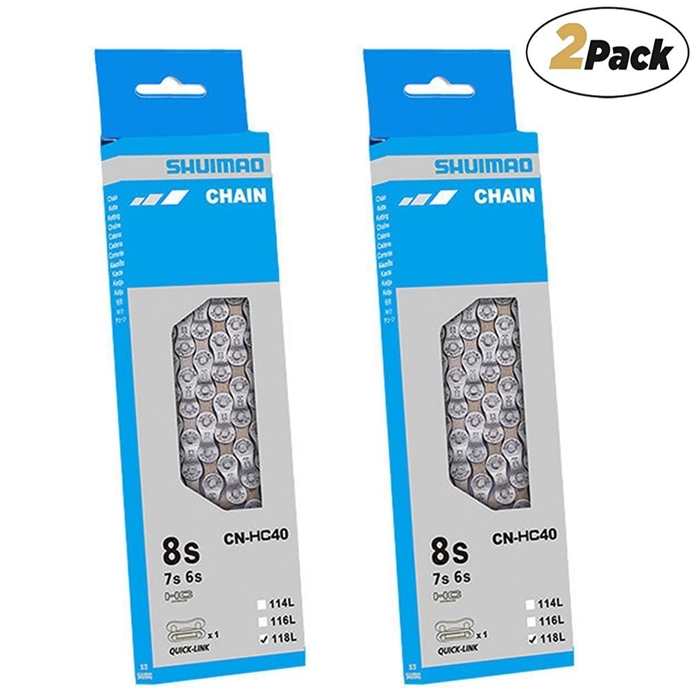 SET OF 2 – Shuimao CN-HC40 6/7/8-Speed 116-Links Chain for MTB – Road Bike – NEW