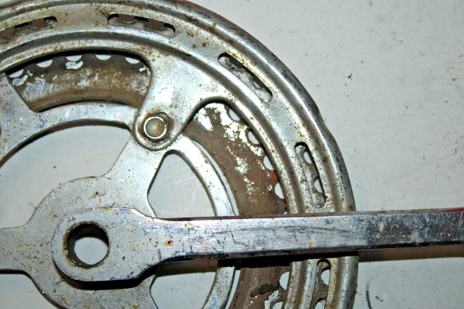 Vintage Double Drive Crank Arm BCD93-3 165mm 48/40T Touring Cotter USA Shipper