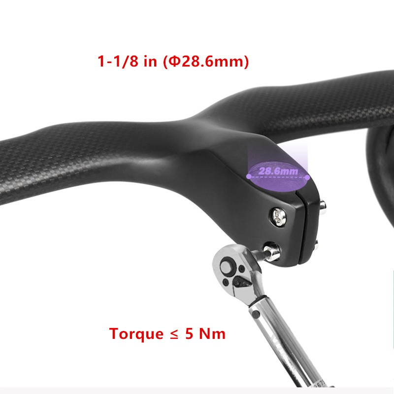 400/420/440mm Cycling Integrated Handlebar Stem Carbon Fiber Road Bike Drop Bar