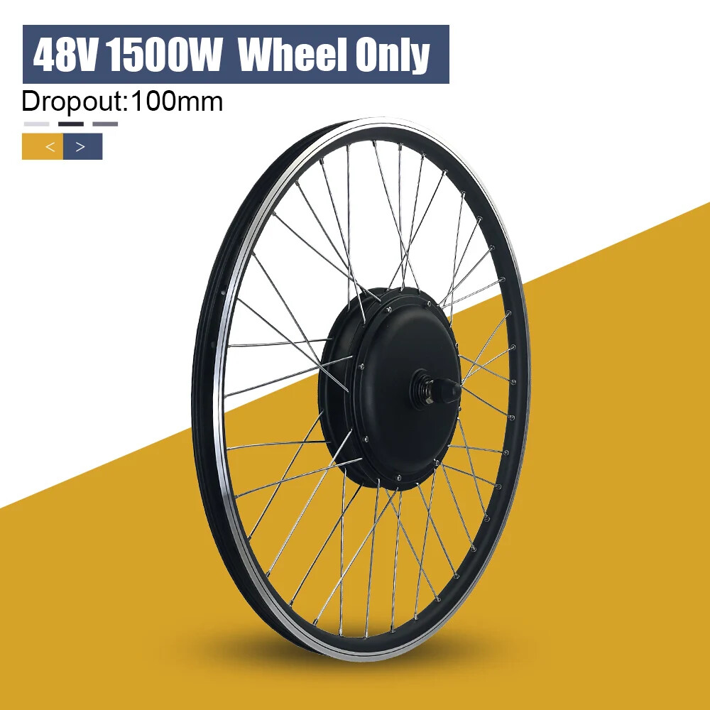 Electric Bicycle 48V 1500W Front Brushless Hub Motor Wheel Kit 20-29 Inch 700C