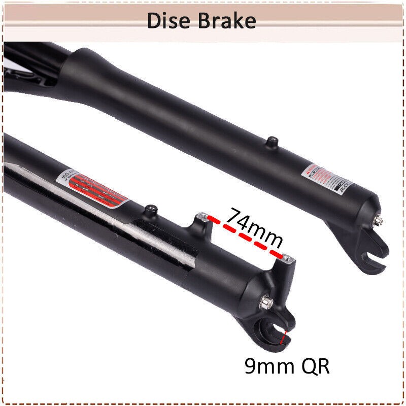 MTB Beach E-Bike Air Suspension Fork 26 inch QR 4.0″ Fat Tire Fork 180mm Travel