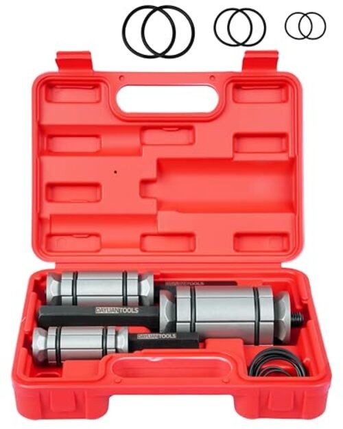 Upgraded 3 Pcs 1-1/8 inch to 3-1/2 inch Exhaust Pipe Expander Tool Orange-red