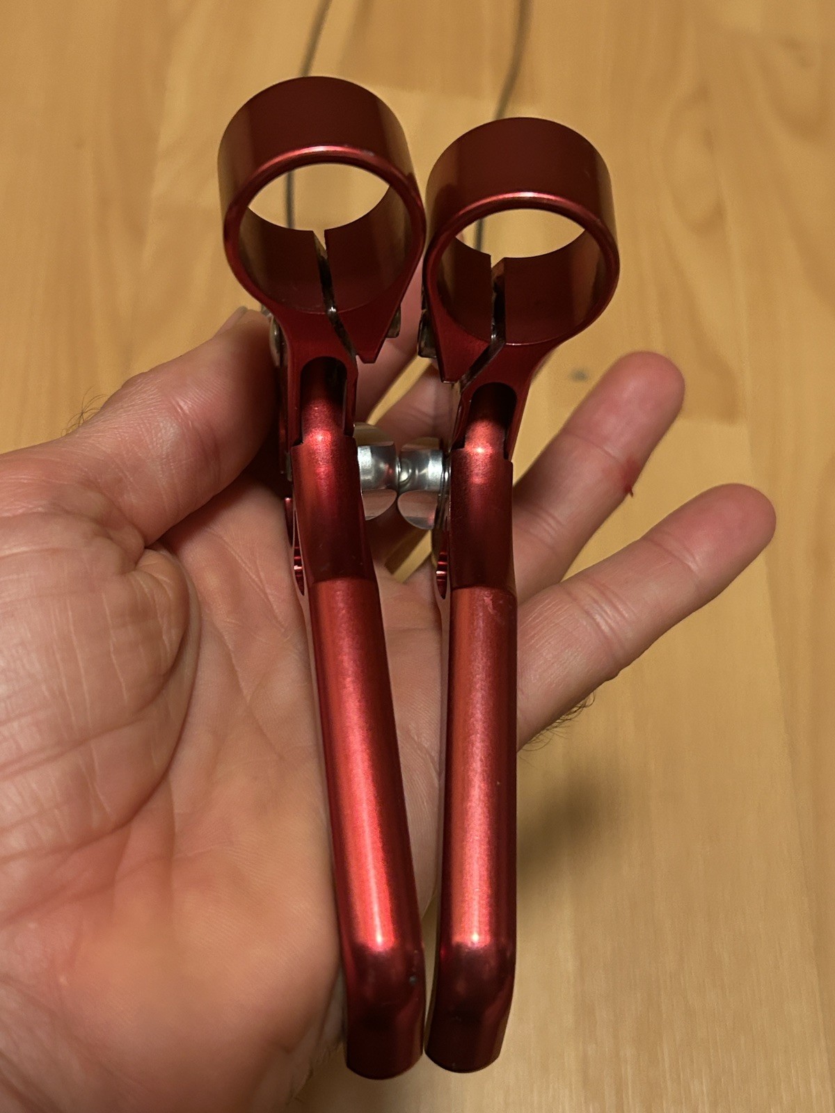 Vintage Machine Tech Zero Flex Brake Lever Set Anodized Red 90s MTB CNC Canti 👀