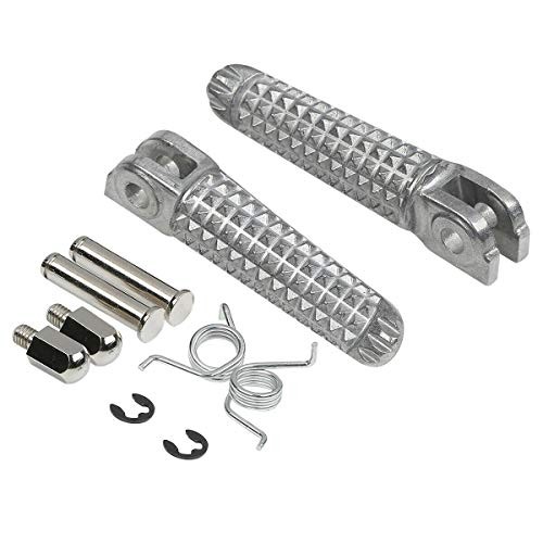 Front Foot Pegs Footrests for yamaha YZF R1 1992-2019, R6 1999 Front-White-1