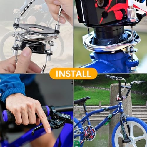 BMX Bike Gyro Brake Cables Front+Rear (Upper+Lower) with Spinner Rotor