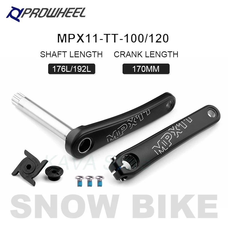 Snow Bike Crankset 170mm Fat Tire Bicycle Crank Arm with Bottom Bracket Parts