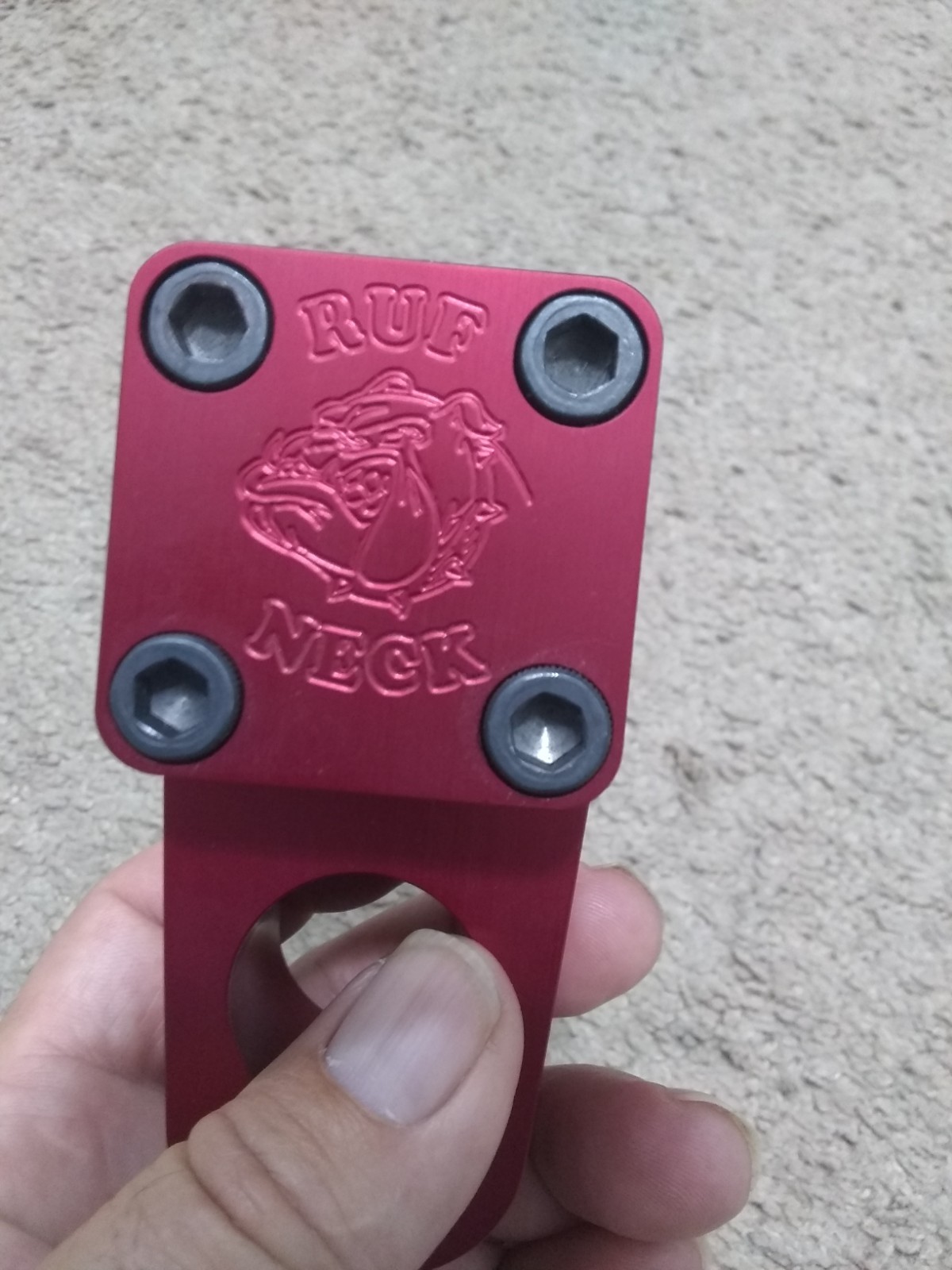 BMX stem ruf neck KNIGHT BIKE CO. RED SE bikes quadangle bullseye PK ripper mcs