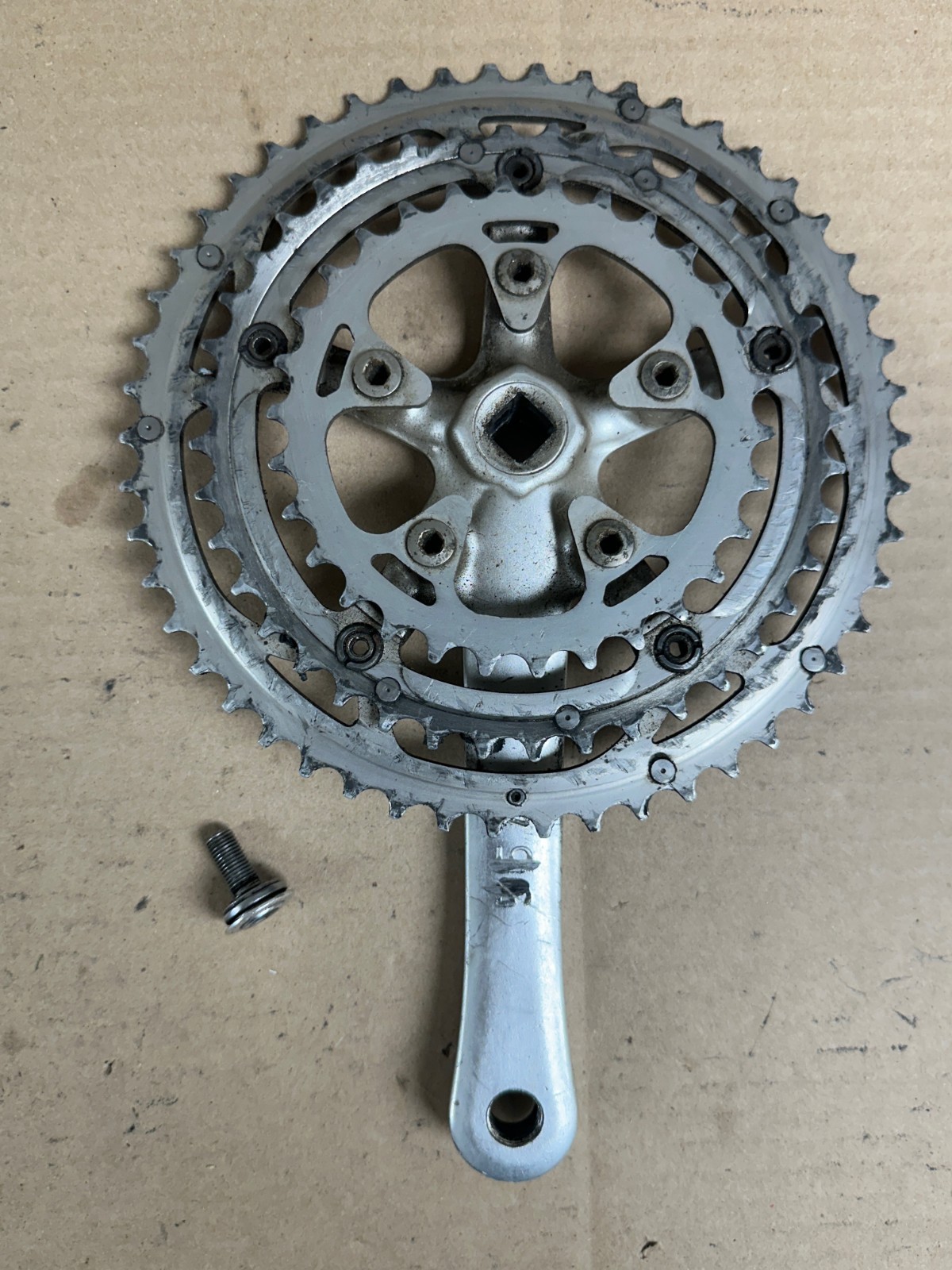 Campagnolo Mirage Triple Crankset, 175mm, 50/40/30 T, with Mirage Bottom Bracket