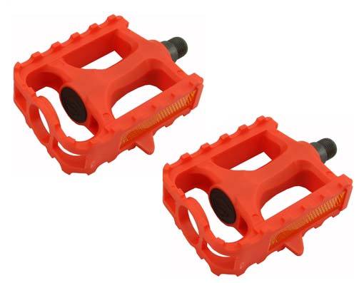 New! Original 9/16″ Bicycle PVC Platform Pedals 9/16″ In Red.