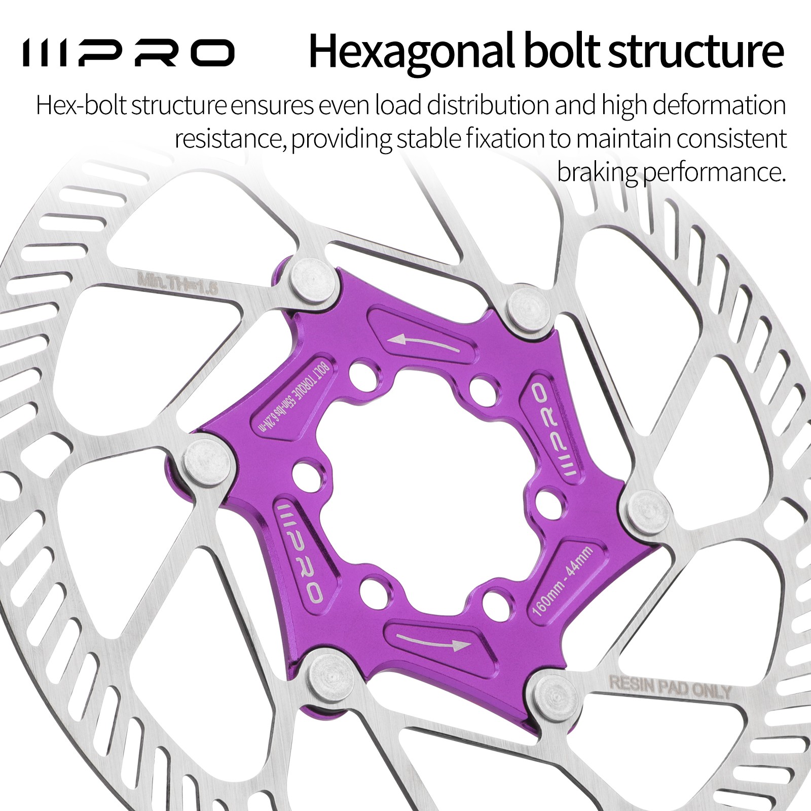 IIIPRO 6-Bolts Aero Disc Rotor 140/160mm MTB Mountain Bike Road Hollow Disc