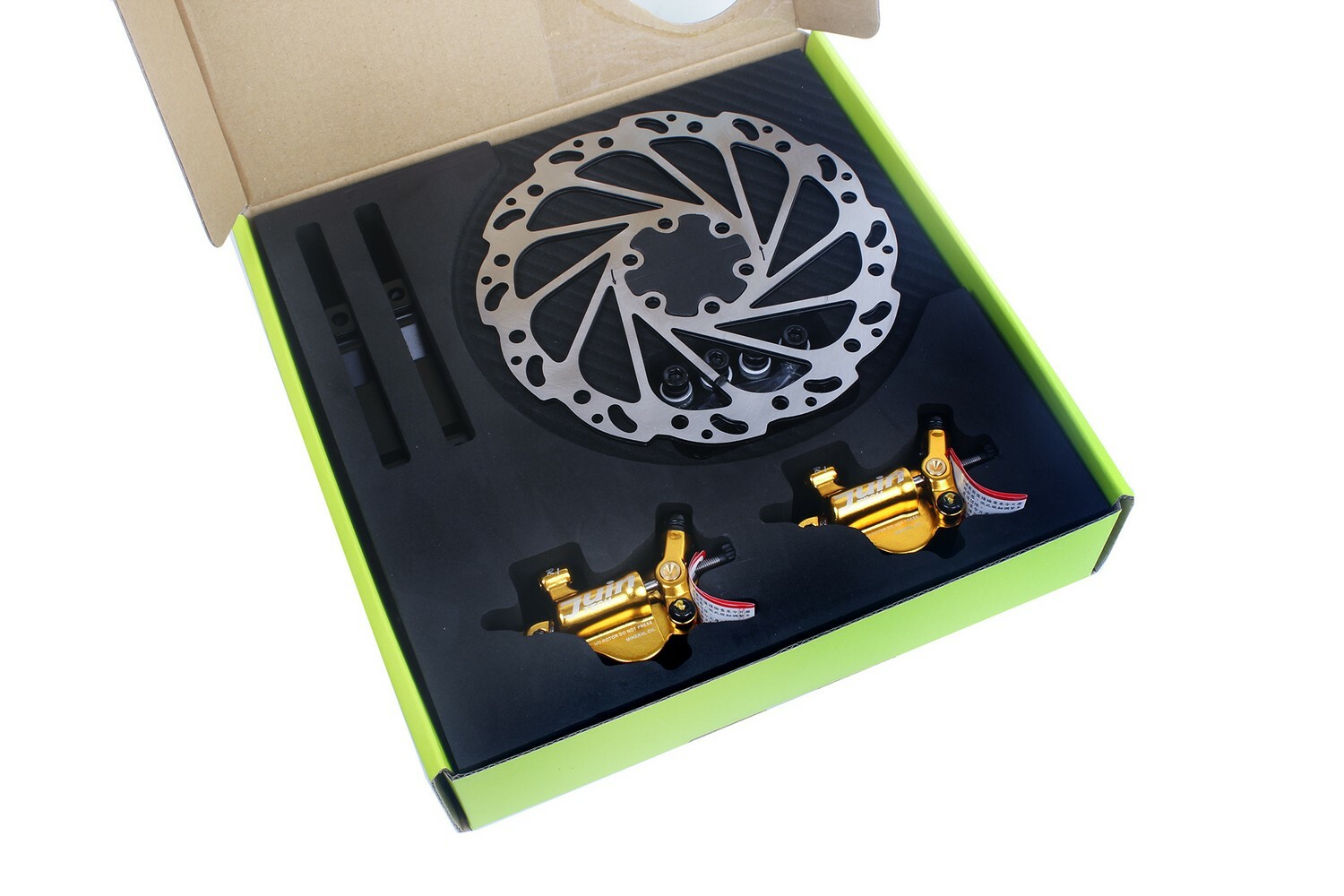 Juin Tech R1 Road Cyclocross Gravel Biking Hydraulic Disc Brake Set Gold