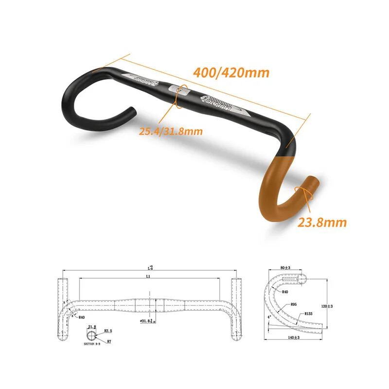 Ultralight Road Bike Handlebar Racing Drop Bar Reduce Resistance Bent Handlebar