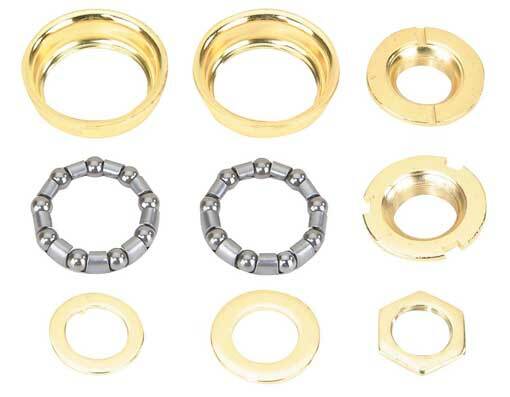 NEW! ABSOLUTE STEEL BOTTOM BRACKET SET 1/PIECE CRANK 5/16X9 24TPI IN GOLD.