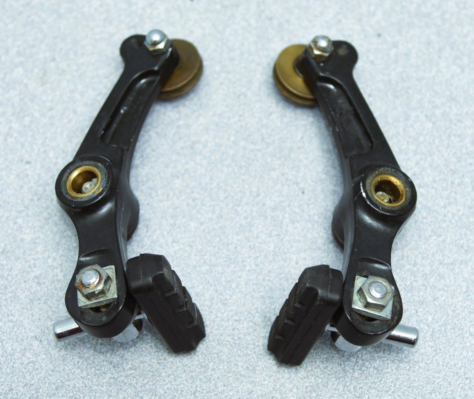SUNTOUR ROLLER CAM BRAKE SET, FRONT/REAR COMPLETE, RARE BLACK! vintage mtb