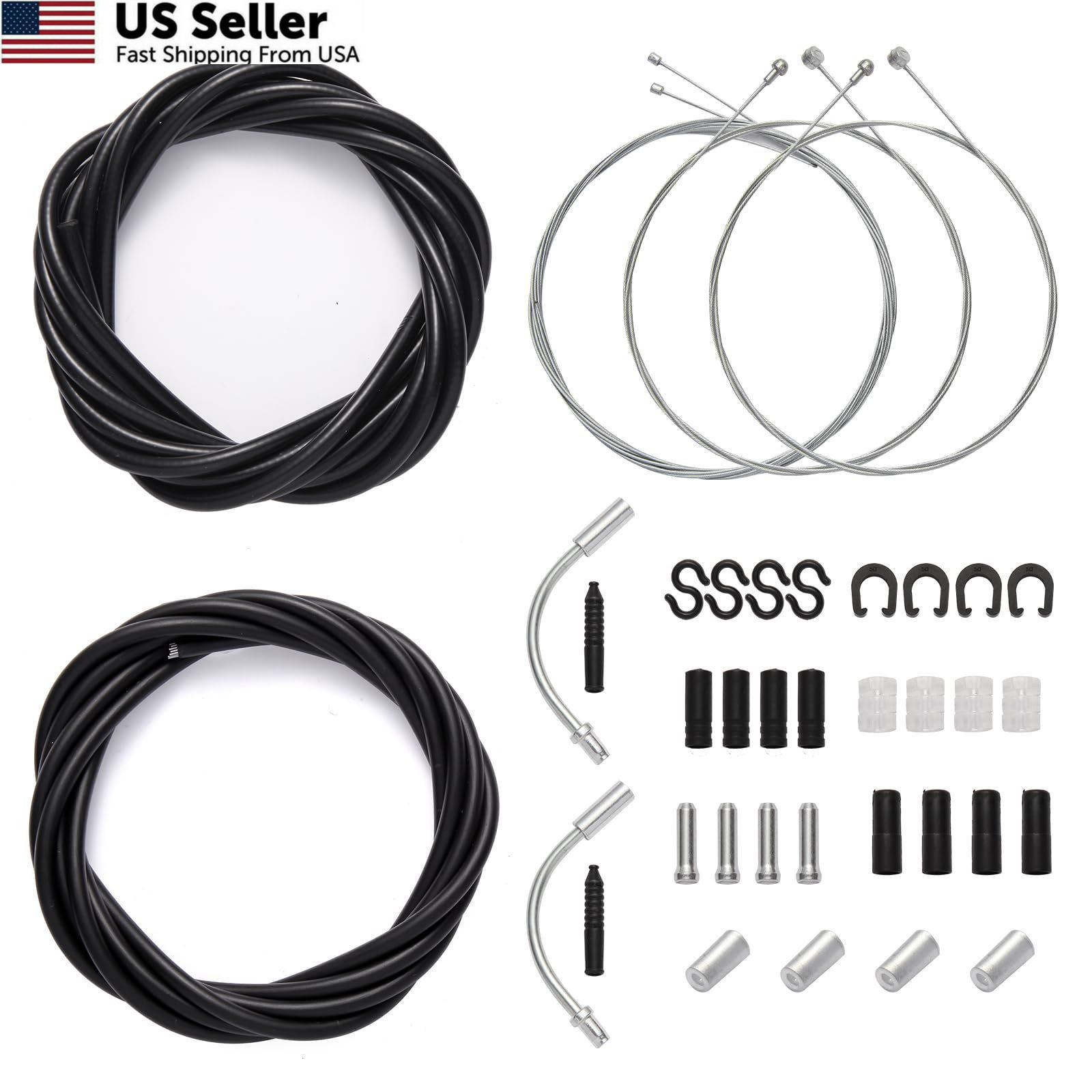 Universal Bike Brake Cable and Shift As shown in the picture, Black