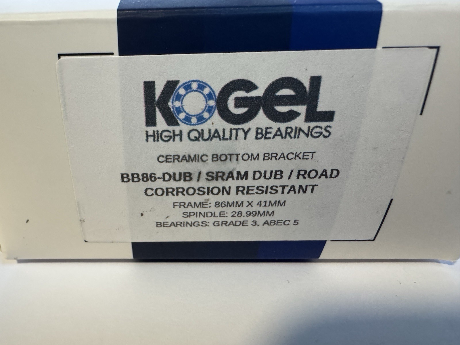 Kogel BB86-DUB Ceramic Press Fit Bottom Bracket DUB Road (Corrosive Resistant)
