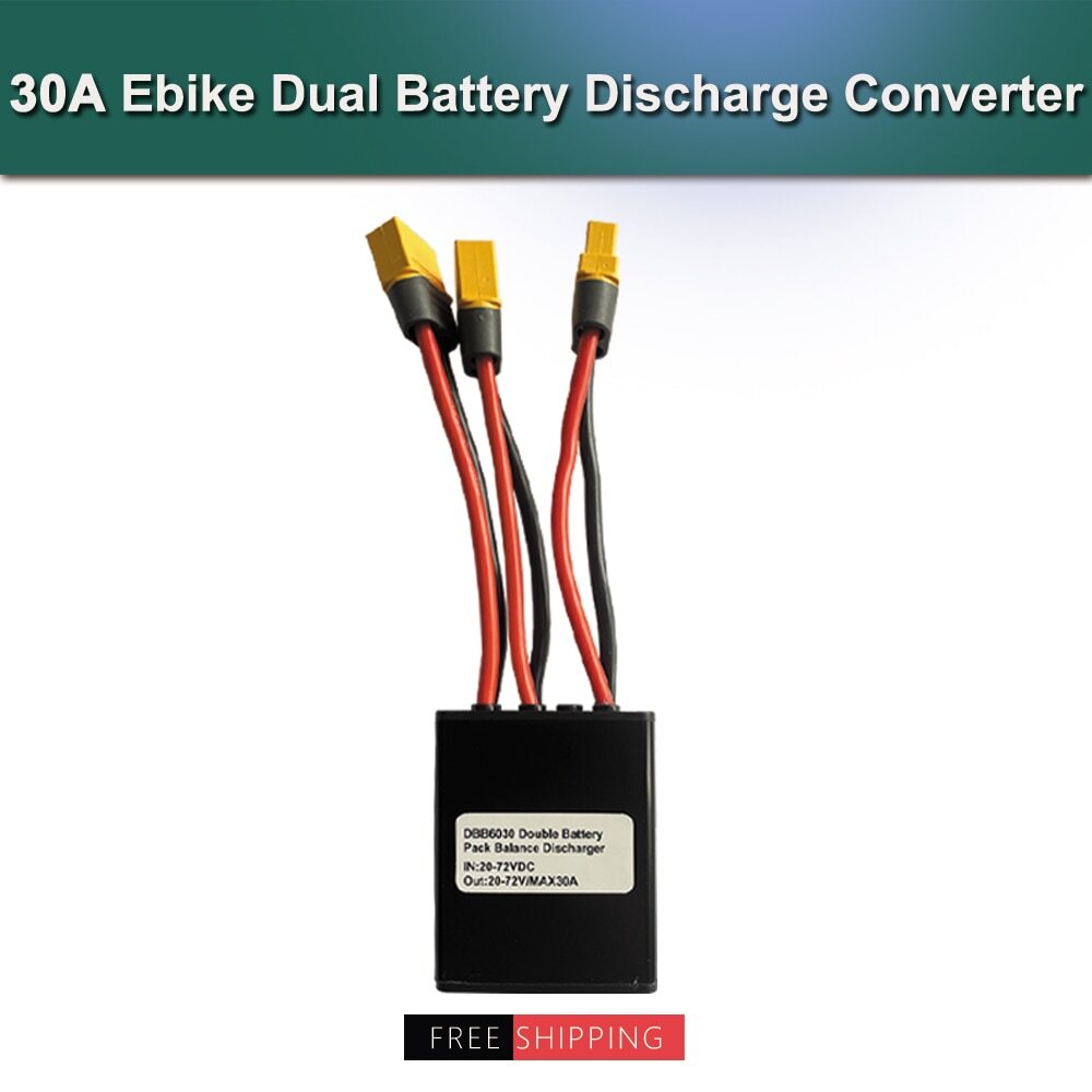 E-bike Discharge Converter Connection Adapter with XT60 Plug 20-72V 20A/30A/40A