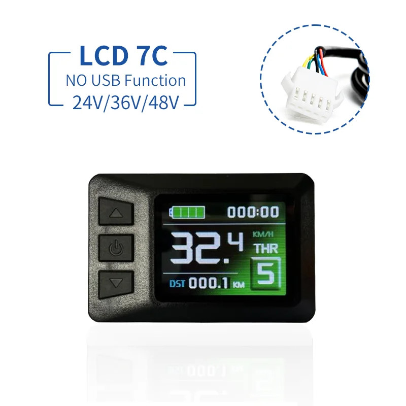 Electric Bicycle Display 24V 36V 48V 72V SM/Waterproof for Ebike Conversion Kit