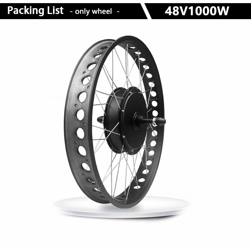 48V 1000W E-bike Conversion Kit 20/24/26 Inch Rear Rotate Wheel Drive Hub Motor