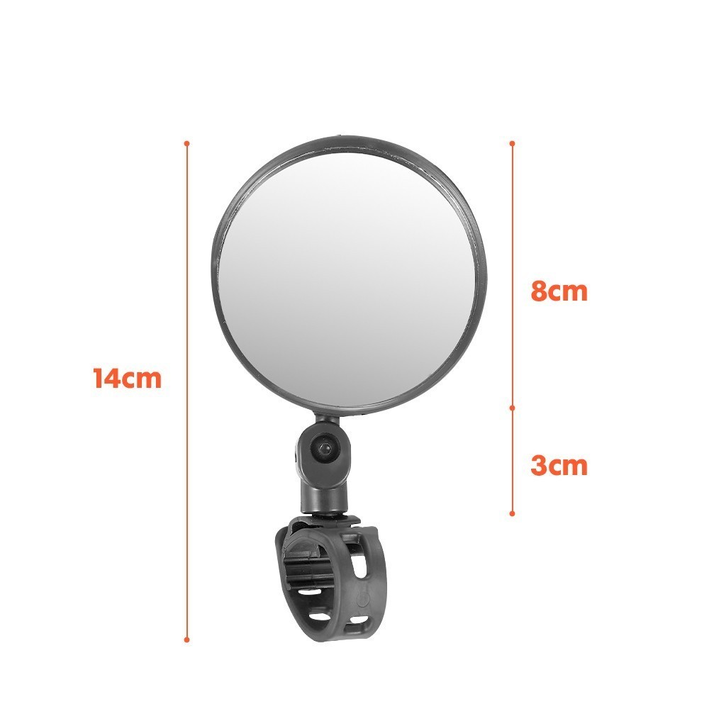 Ebike Bike Handlebar Mirror – Rotatable And Adjustable Wide Angle Rear Rearview