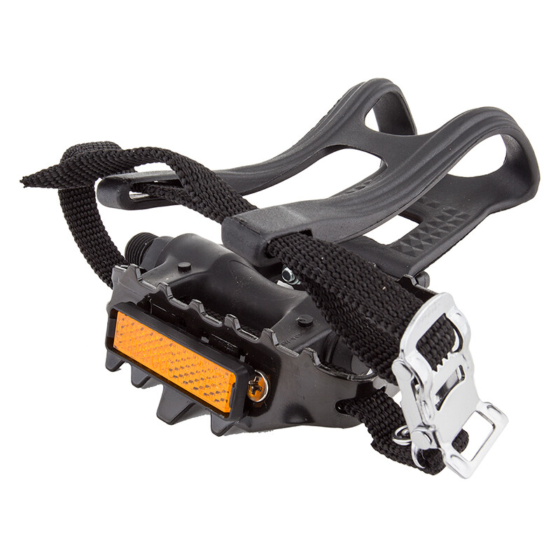 Pedals Sunlite MTB LoPro Plastic/Steel wClips & Straps 9/16