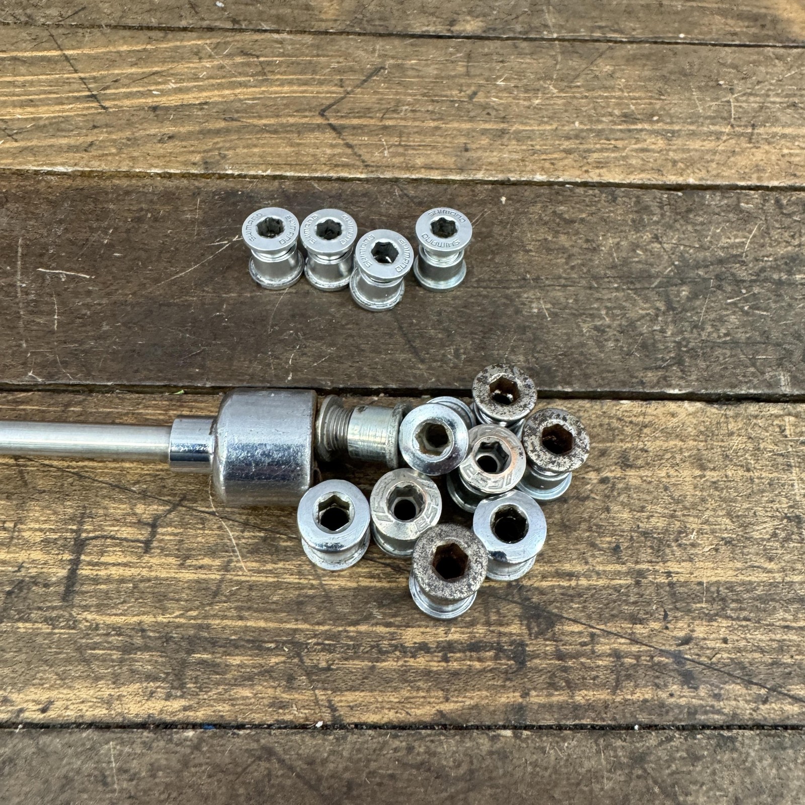 Shimano Dura Ace Chainring Bolts Nuts Mixed Lot FSA Road Bike Silver Drivetrain