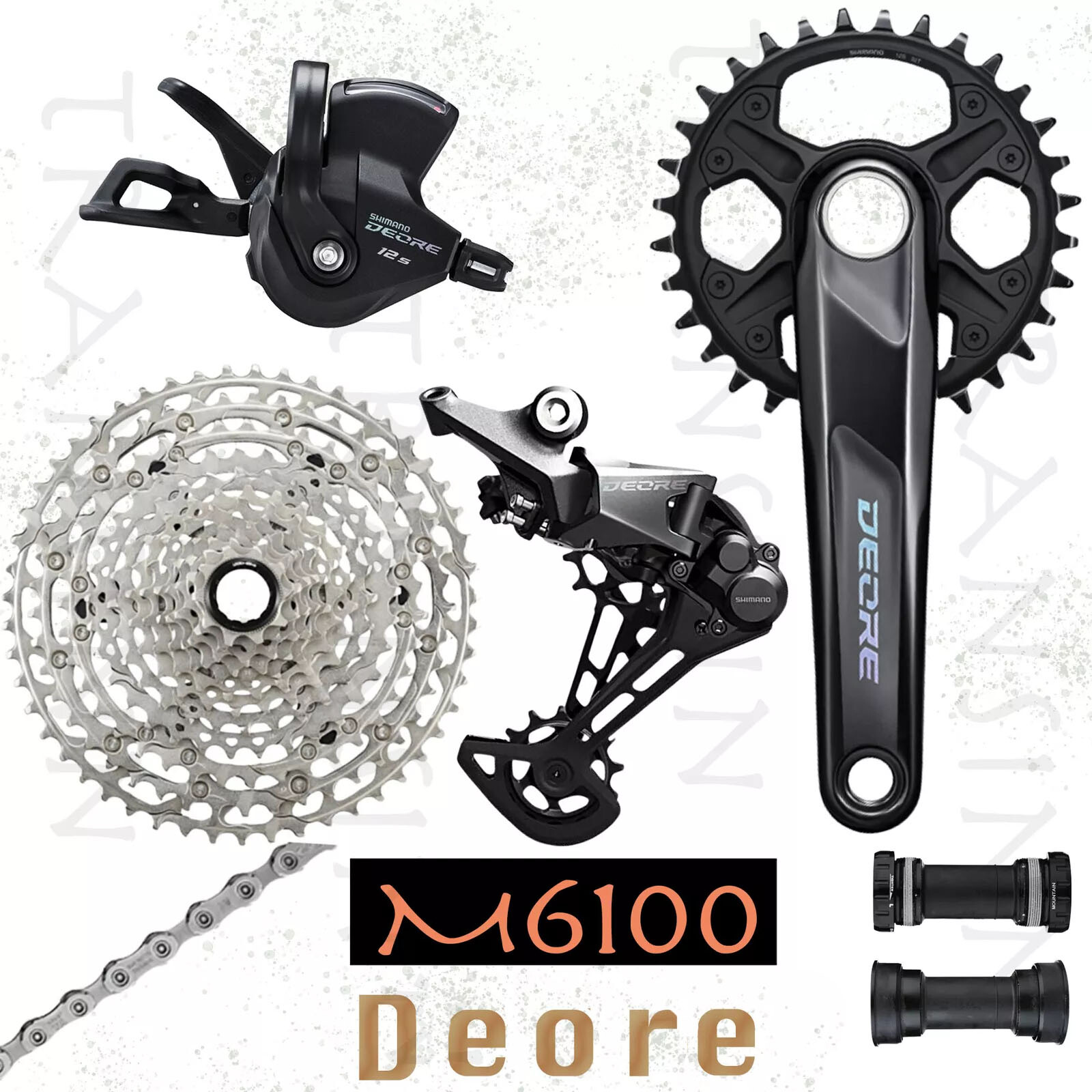 NEW Shimano Deore M6100 Trail Enduro MTB Groupset 1×12 Spd 6pcs