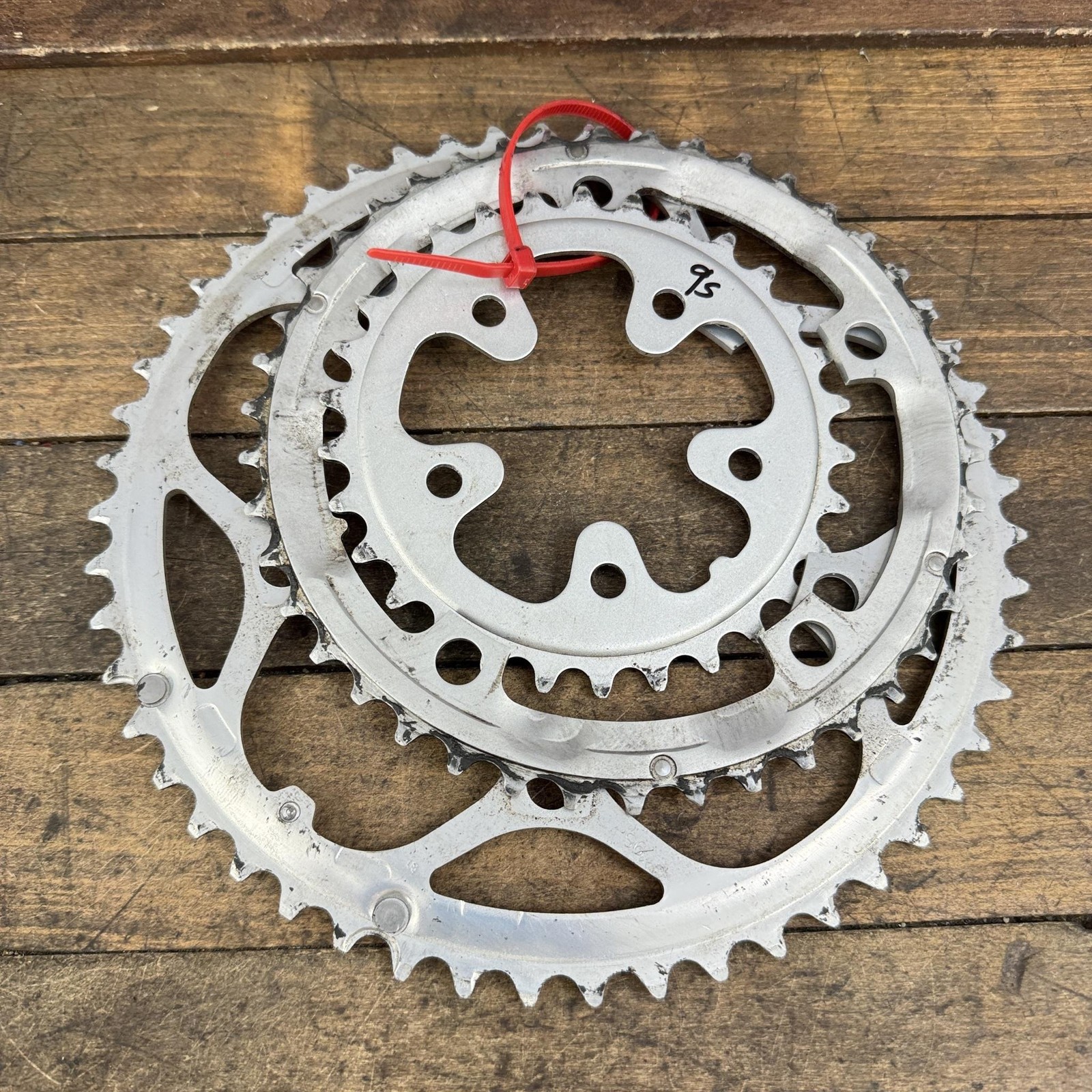 Vintage Shimano SG 52/42/30T Chainring Set 130 74 BCD 9 Speed Road Bike Aluminum
