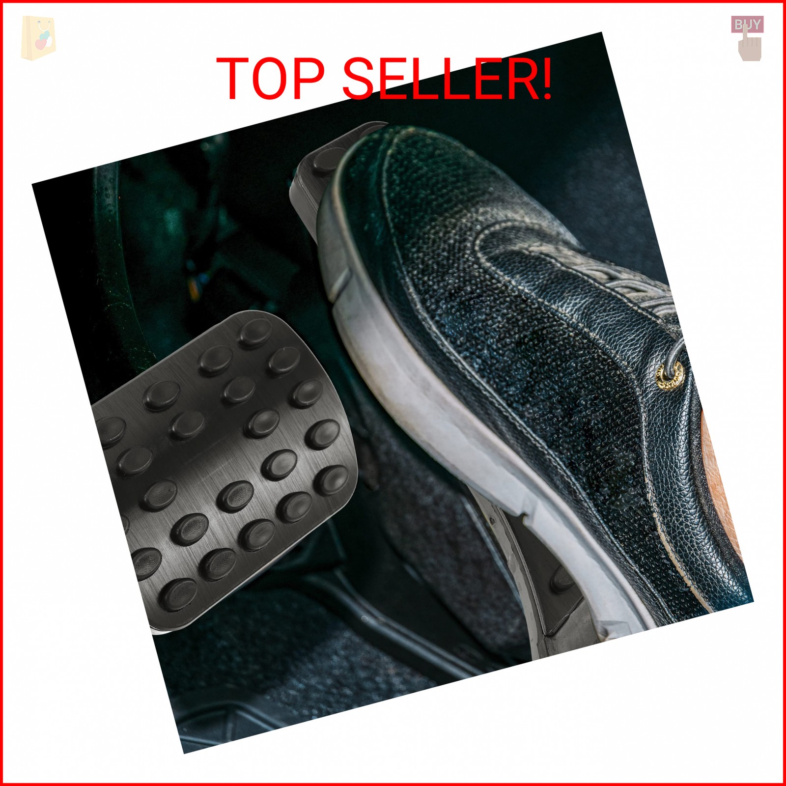 X AUTOHAUX 2pcs Gas Pedal Brake Pedal Pad Anti Slip Cover for Mercedes Benz C/CL