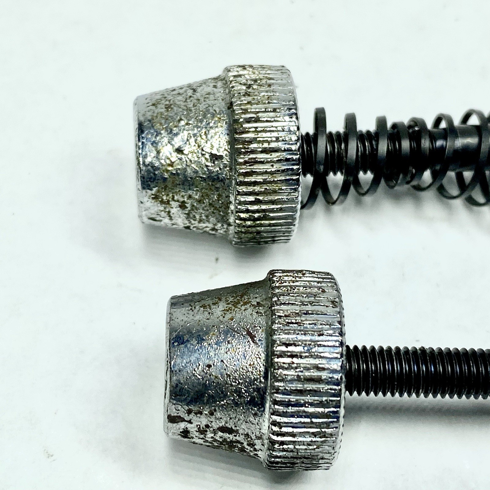 Shimano Quick Release Skewer Set Front Rear 100mm 135mm Chrome Vintage MTB