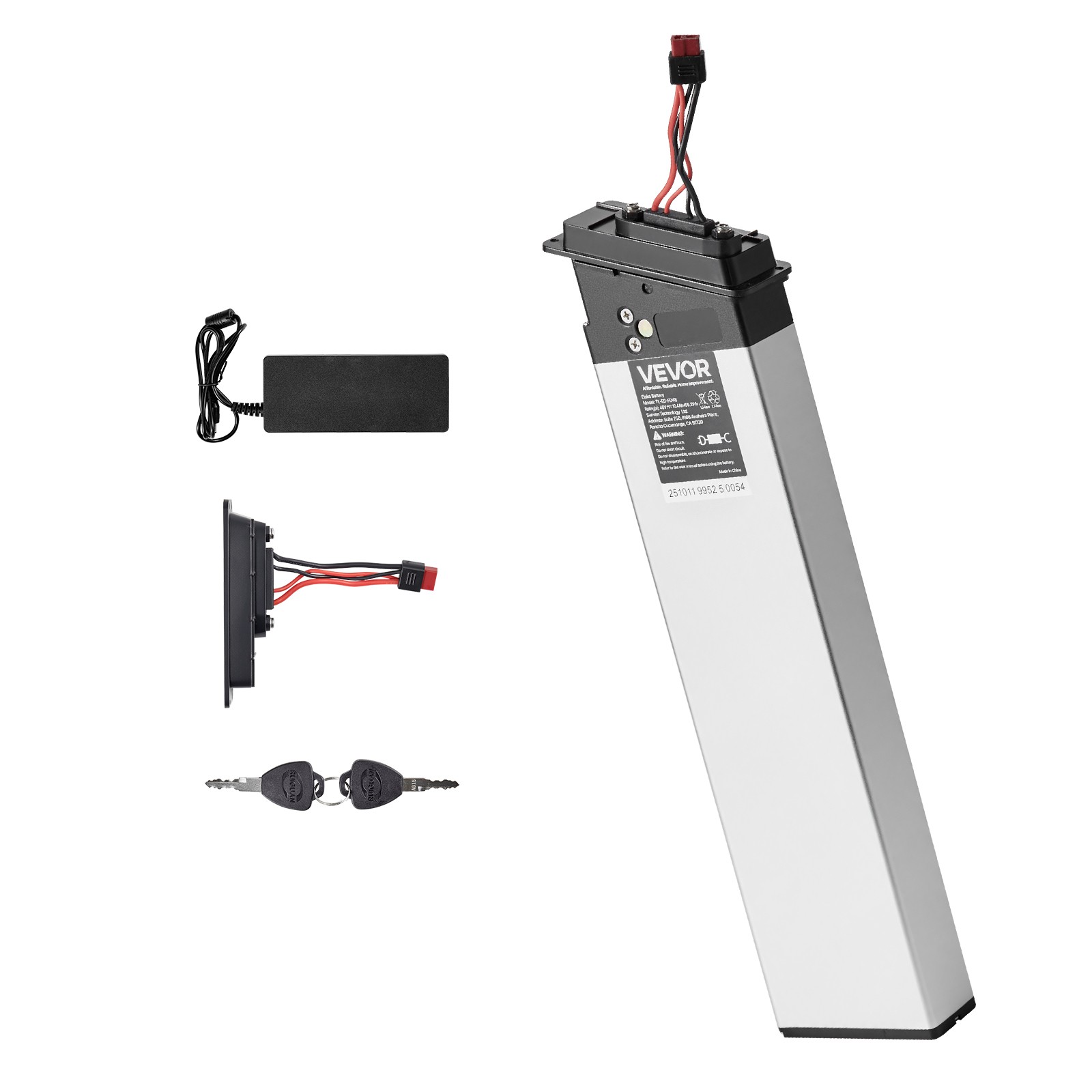 VEVOR Folding Ebike Battery Electric Bike Lithium Battery 48V 10.4Ah 1000W BMS